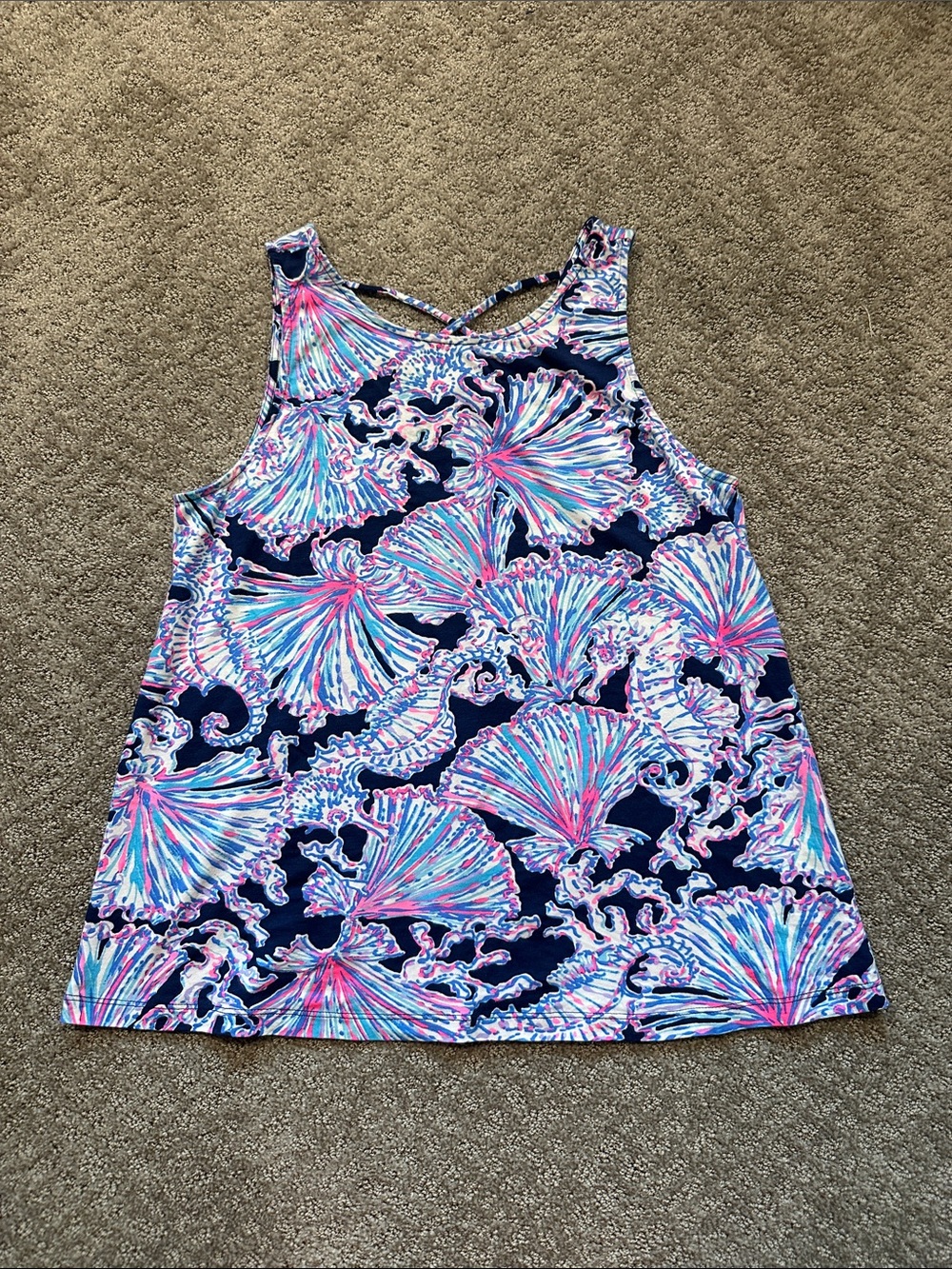 Lilly Pulitzer Kristen Swing Tank Top in "Shells Bells" - Size M